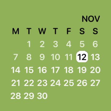 Small Calendar Widget