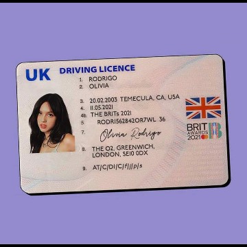 Olivia Rodrigo Drivers license 