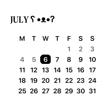 black and white calendar 