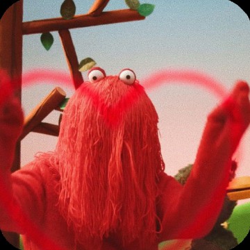 red guy dont hug me im scared