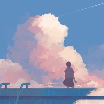sky blue anime