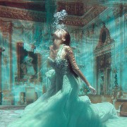 ethereal girl underwater