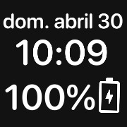 Data,hora e bateria b&w