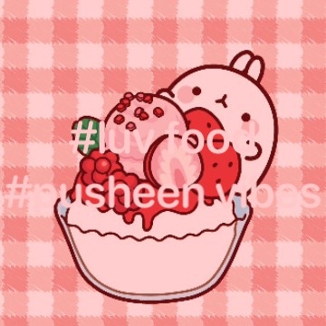 cute Pusheen widget luv food vibes