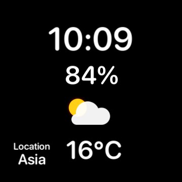 clock&battery&weather