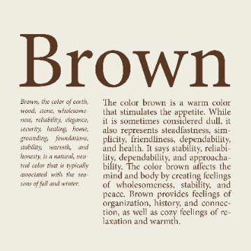 brown meaning aesthetic