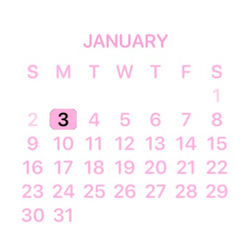 pastel pink calender