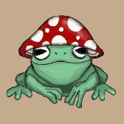 mushroom frog w/ background 
