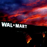 small Walmart in sunset  