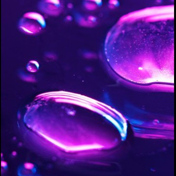 purple neon bubbles