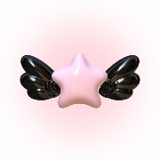 black and pink icon