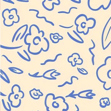 blue floral