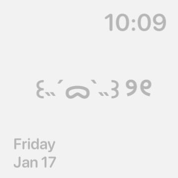 kaomoji clock