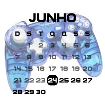 PS3 Translucent Blue Controller CALENDAR