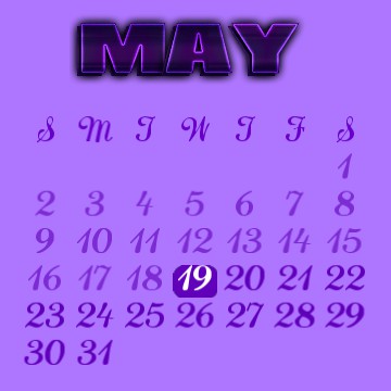 Purple Calendar 