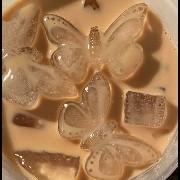 Butterfly iced coffee