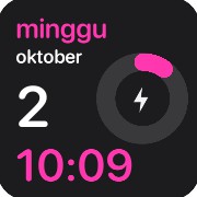 Battery + date + time PINK Copy