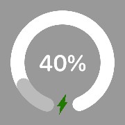 Light dark gray battery
