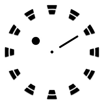 Black & White Analog Clock