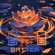 battery blue and orange 