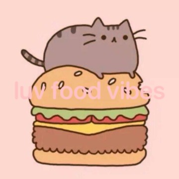cute Pusheen widget luv food vibes 