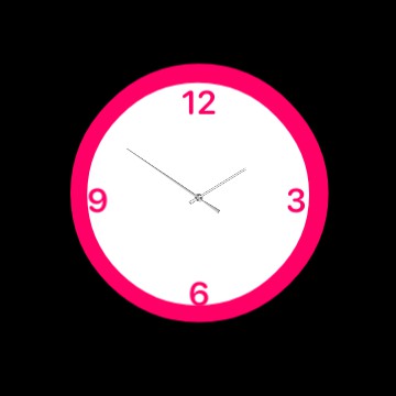 2000s hot pink clock