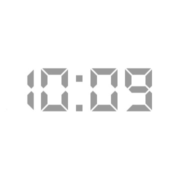 White Digital Clock