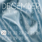 Blue ribbon calendar 