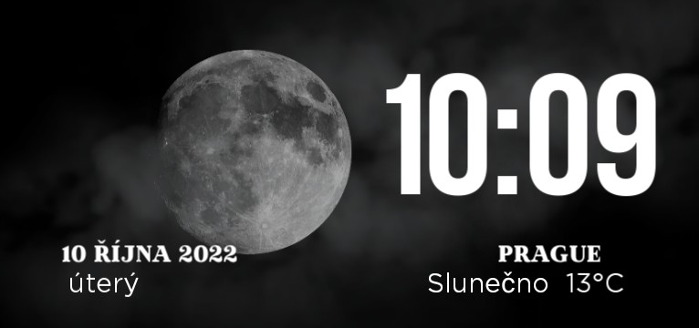 clock with the moon