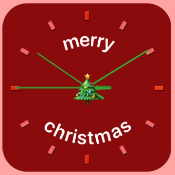 merry Christmas clock