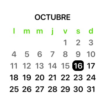 green calendar