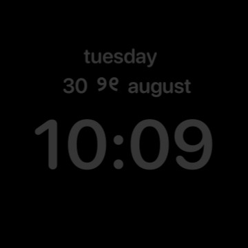 cute date and time black/grey