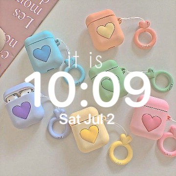 Time and date pastel rainbow kidcore aesthetic
