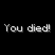 minecraft "You died" text