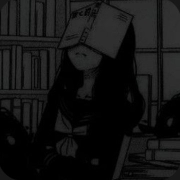 dark anime girl with book / credits to owner 3