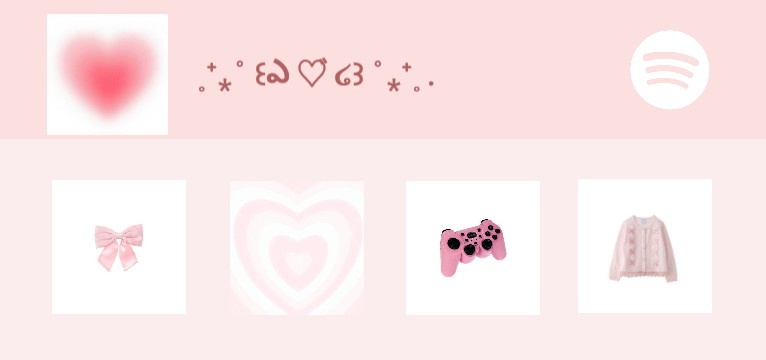 Spotify widget Pink 3 by: Valeria