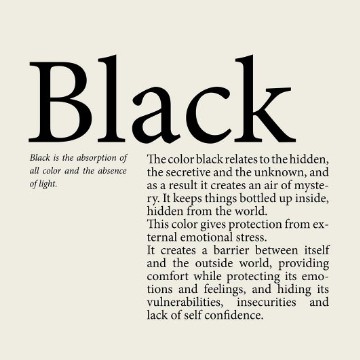 black meaning aesthetic