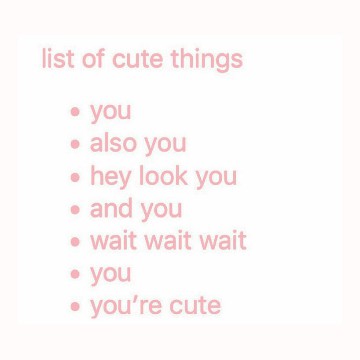 list of cute things%