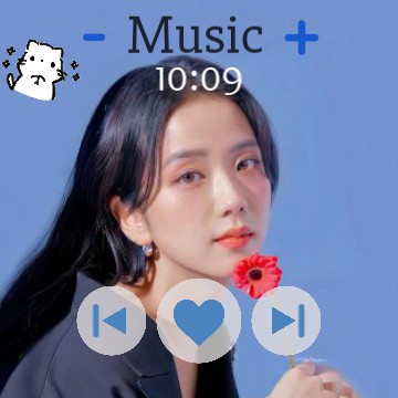 Jisoo blue music widget