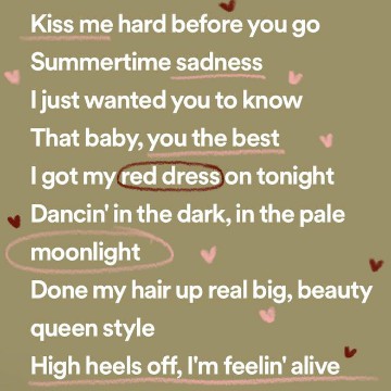 summertime sadness.