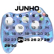 XBOX Translucent Blue Controller CALENDAR
