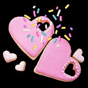 cookie heart shape pink