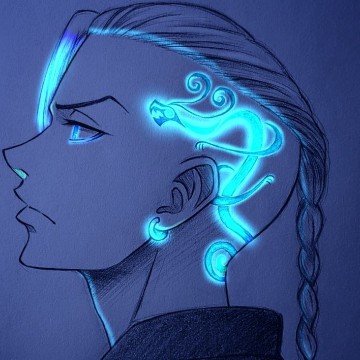 anime glowart