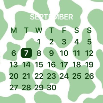 GREEN AESTHETIC CALENDAR SIMPLE 