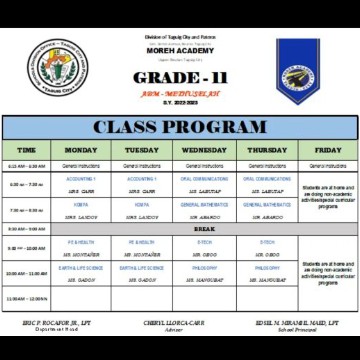 schedule