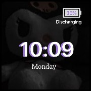 black kuromi widget