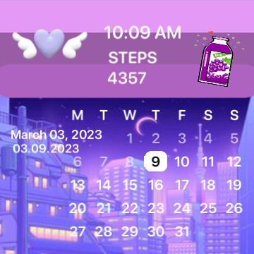 purple calendar 