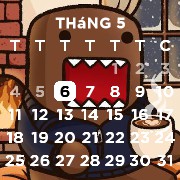 Domo-kun calendear widget