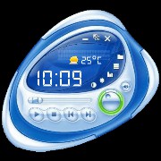 Frutiger Clock Energy Blue