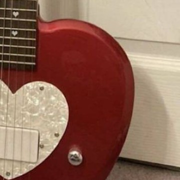 red guitar